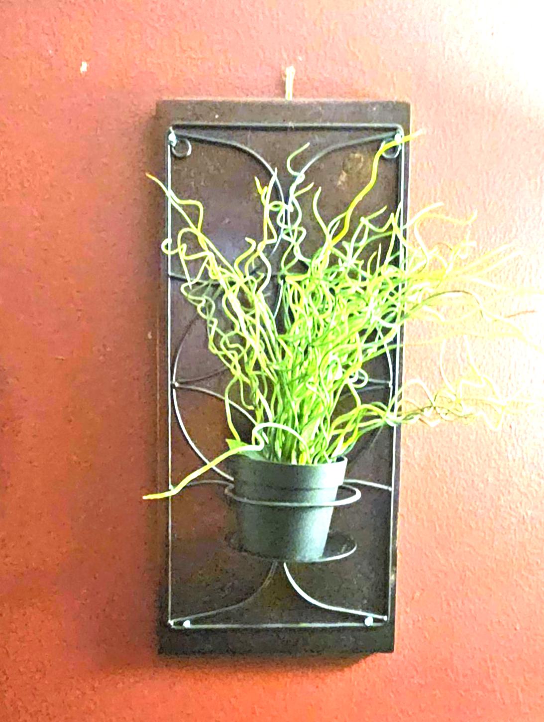 Black and Cranberry color Plant or Candle Holder