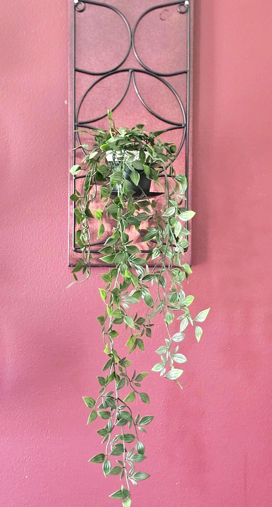 Black and Cranberry color Plant or Candle Holder