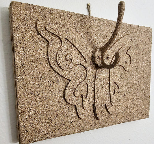 Original  Wood stone cover plant/ accessory holder, great for indoor or outdoors. Butterfly inspired