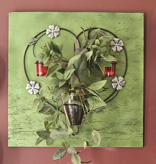 Green color switch multi use wall plant or accessory holder